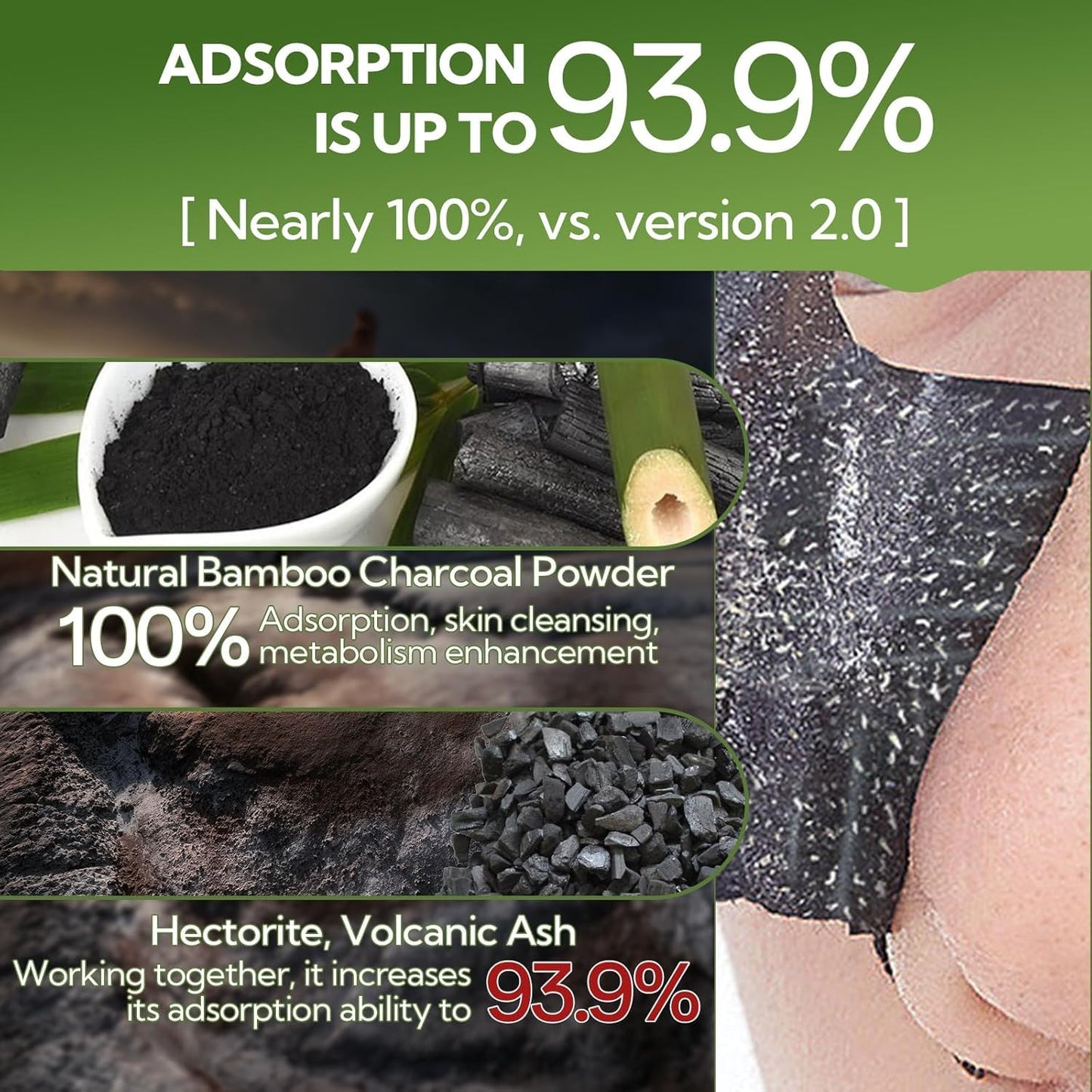 LANBENA 3-in-1 Blackhead Removal Set - Pore Strips (30g), Pore Minimizing Serum (30ml) & Removal Paper - Mask for Face, Minimizes Pores & Leaves Skin Fresh & Clean, Blackhead Remover